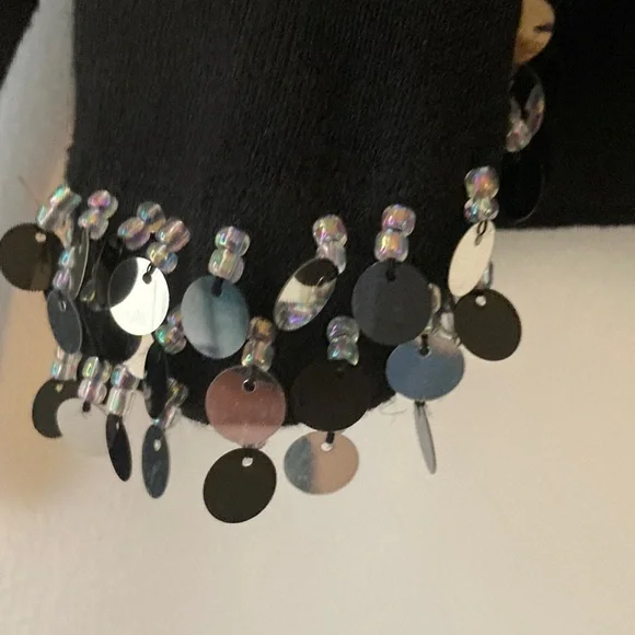 HOST PICK😀Black Sequin Embellished Shrug - Picture 4 of 6